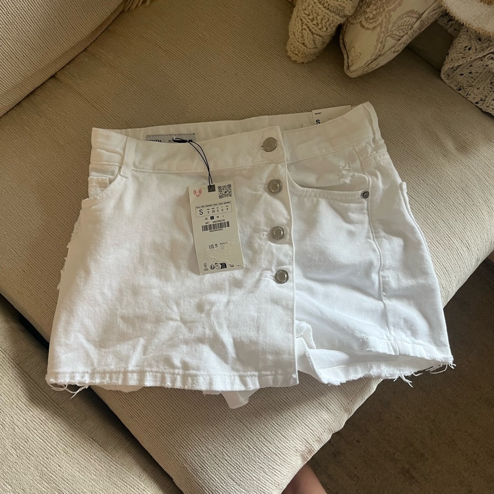 Zara wrap denim skirt